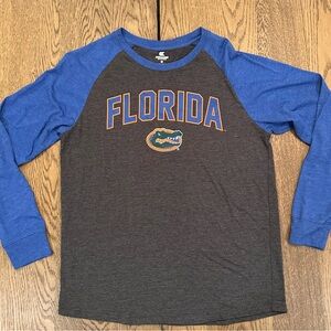Colosseum Florida Gators Blue and Charcoal Long Sleeve Tee